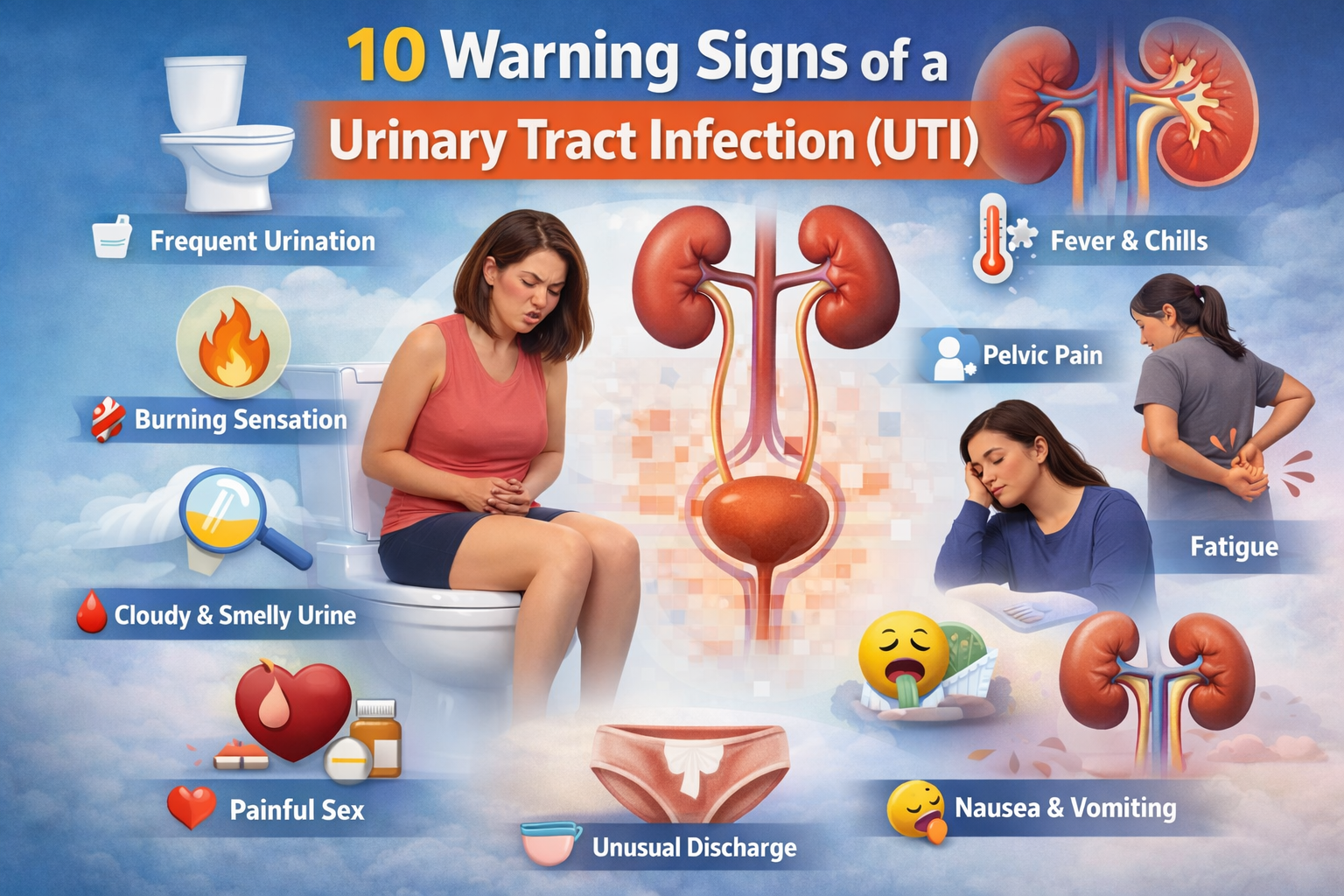 10 Warning Signs of a Urinary Tract Infection (UTI) 